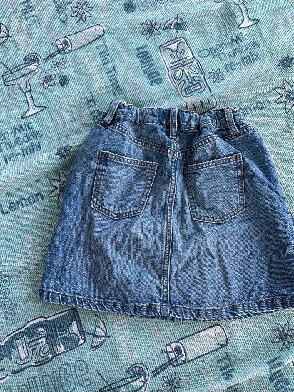 Cotton On Kids Classic Blue Denim A-Line Skirt Size 9-10